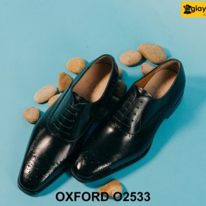 Giày da nam chính hãng đục lỗ Full Brogues Oxford O2533 001