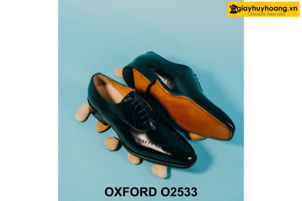Giày da nam chính hãng đục lỗ Full Brogues Oxford O2533 003