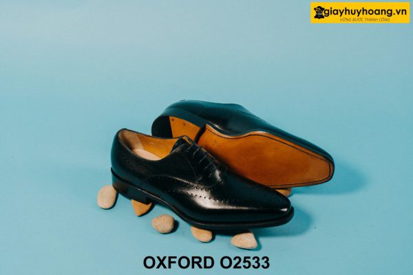 Giày da nam chính hãng đục lỗ Full Brogues Oxford O2533 004
