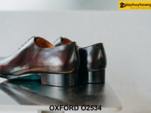 Giày da nam khắc tranh laser trên da bò Oxford O2534 004