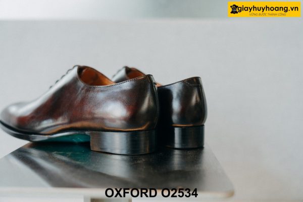 Giày da nam khắc tranh laser trên da bò Oxford O2534 004