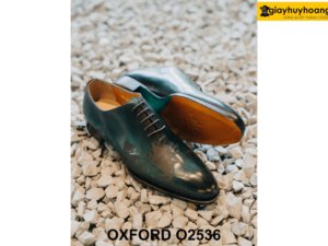 Giày da nam màu xanh lá cây Oxford O2536 004