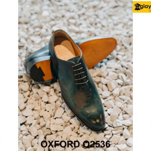 Giày da nam màu xanh lá cây Oxford O2536 003