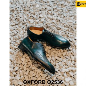 Giày da nam màu xanh lá cây Oxford O2536 002