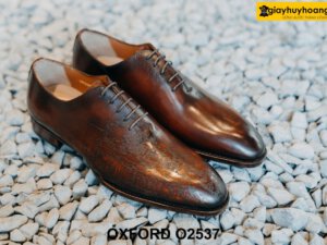 Giày da nam đế khâu chỉ bền bỉ Oxford O2537 001