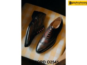Giày tây nam da bò nhập khẩu ý italy Oxford O2541 003