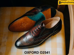 Giày tây nam da bò nhập khẩu ý italy Oxford O2541 002