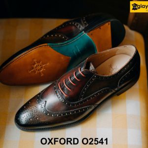 Giày tây nam da bò nhập khẩu ý italy Oxford O2541 002