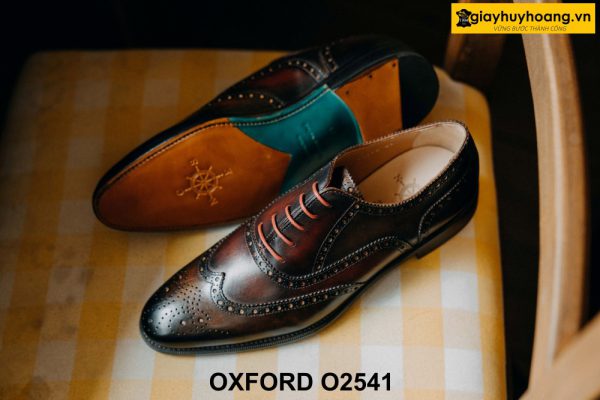 Giày tây nam da bò nhập khẩu ý italy Oxford O2541 002