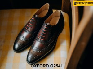 Giày tây nam da bò nhập khẩu ý italy Oxford O2541 001