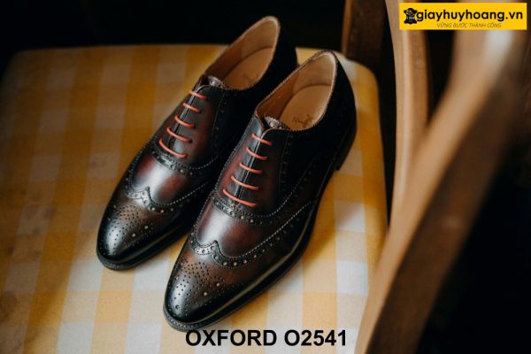 Giày tây nam da bò nhập khẩu ý italy Oxford O2541 001