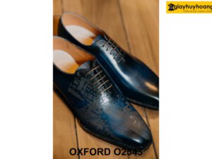 Giày da nam đế da bò chống trượt cao cấp Oxford O2543 003