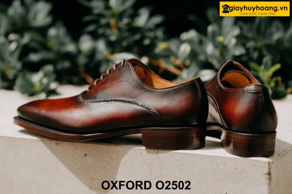 Giày da nam đường may đẹp tinh tế Oxford O2502 004