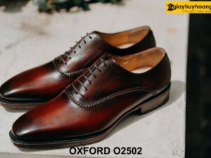 Giày da nam đường may đẹp tinh tế Oxford O2502 001