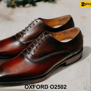 Giày da nam đường may đẹp tinh tế Oxford O2502 001