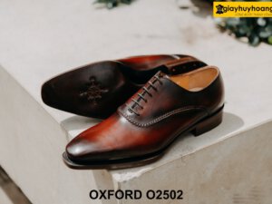 Giày da nam đường may đẹp tinh tế Oxford O2502 003