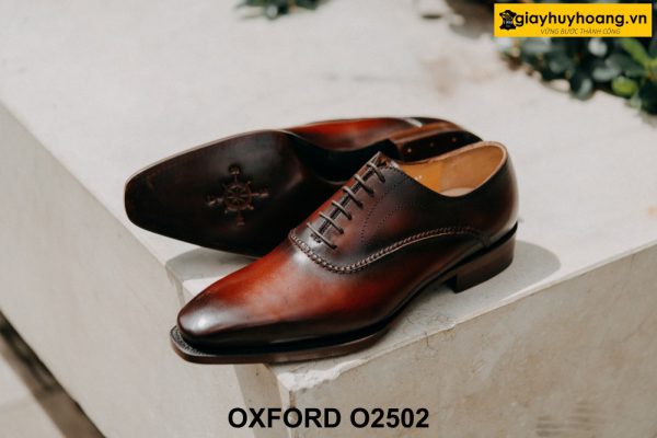 Giày da nam đường may đẹp tinh tế Oxford O2502 003