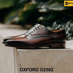 Giày da nam đường may đẹp tinh tế Oxford O2502 002