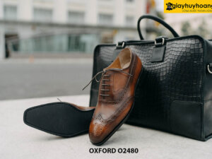 Giày tây nam công sở đục lỗ Wingtips Oxford O2480 004
