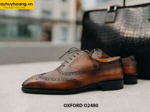 Giày tây nam công sở đục lỗ Wingtips Oxford O2480 004