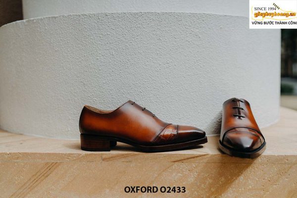 Giày tây nam công sở đế khâu chỉ Oxford O2433 004