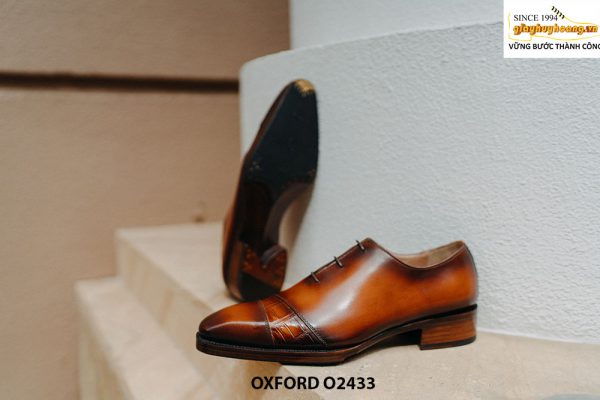 Giày tây nam công sở đế khâu chỉ Oxford O2433 003
