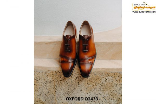 Giày tây nam công sở đế khâu chỉ Oxford O2433 002