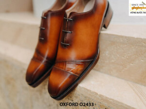 Giày tây nam công sở đế khâu chỉ Oxford O2433 001