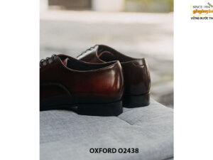 Giày da nam Oxford mũi trơn đỏ đô O2437 004