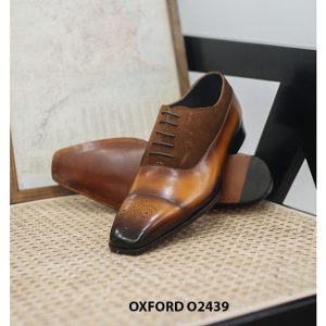 Giày da nam Oxford mũi vuông mạnh mẽ O2439 003