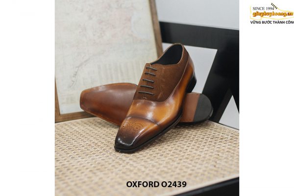 Giày da nam Oxford mũi vuông mạnh mẽ O2439 003