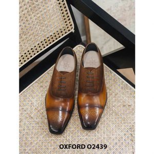 Giày da nam Oxford mũi vuông mạnh mẽ O2439 002
