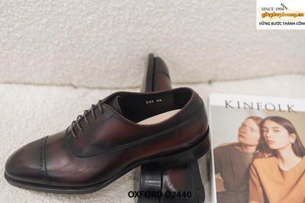 Giày da nam làm từ da bê con tự nhiên Oxford O2440 004