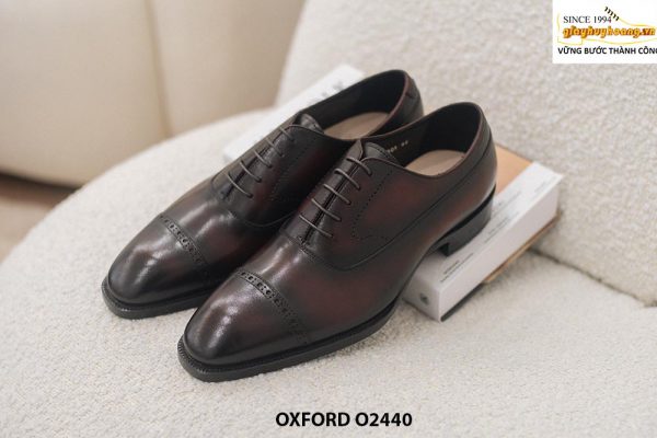 Giày da nam làm từ da bê con tự nhiên Oxford O2440 001