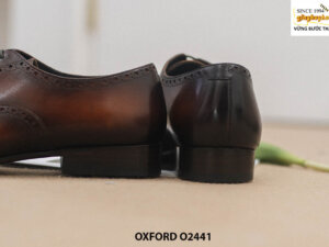 Giày da nam mũi trơn vuông đặt mới Oxford O2441 002
