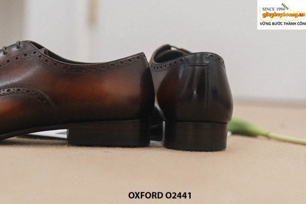 Giày da nam mũi trơn vuông đặt mới Oxford O2441 002