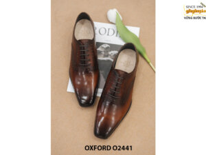 Giày da nam mũi trơn vuông đặt mới Oxford O2441 005