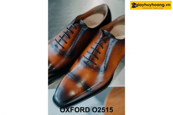 Giày da nam captoe không may chỉ Oxford O2515 004