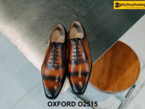 Giày da nam captoe không may chỉ Oxford O2515 003