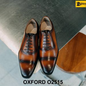 Giày da nam captoe không may chỉ Oxford O2515 003
