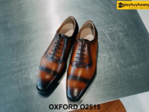 Giày da nam captoe không may chỉ Oxford O2515 001