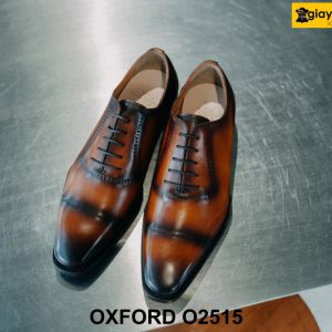 Giày da nam captoe không may chỉ Oxford O2515 001