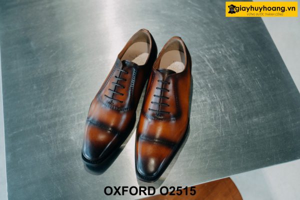 Giày da nam captoe không may chỉ Oxford O2515 001