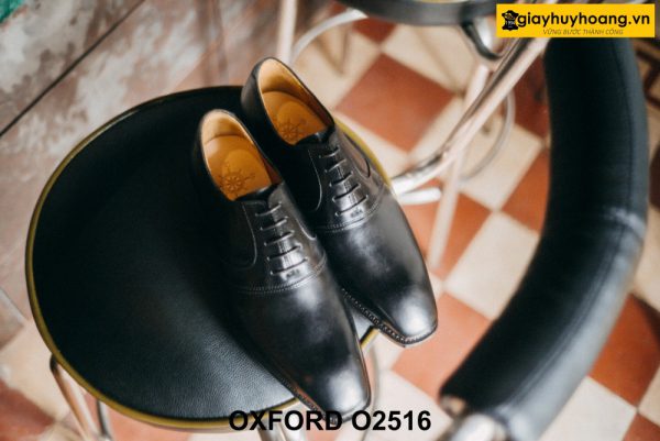 Giày da nam màu đen công sở Oxford O2516 004