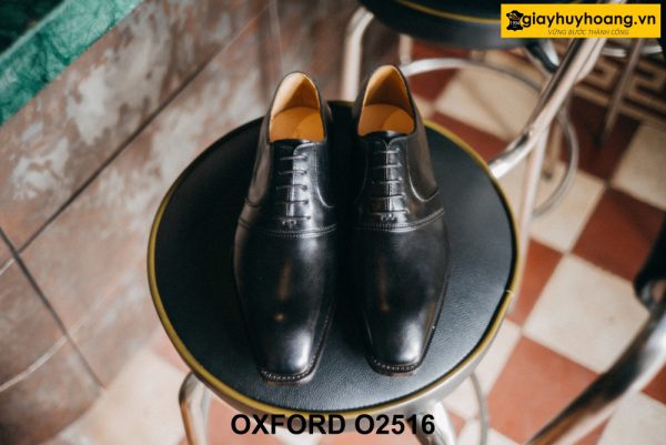 Giày da nam màu đen công sở Oxford O2516 001