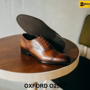 Giày da nam màu bò thiết kế đẹp thời trang Oxford O2517 004