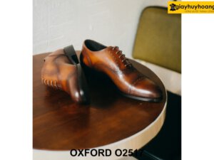 Giày da nam màu bò thiết kế đẹp thời trang Oxford O2517 003
