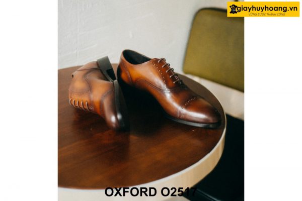 Giày da nam màu bò thiết kế đẹp thời trang Oxford O2517 003