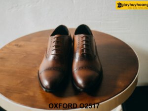 Giày da nam màu bò thiết kế đẹp thời trang Oxford O2517 002