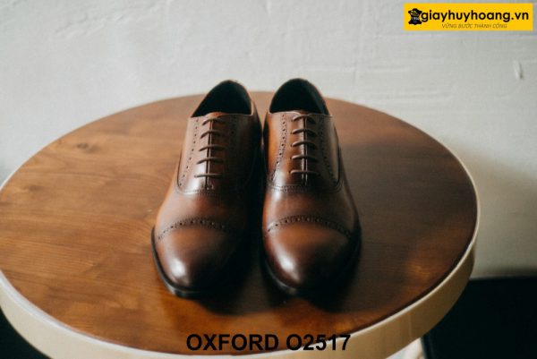 Giày da nam màu bò thiết kế đẹp thời trang Oxford O2517 002